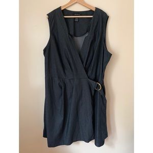 Ashley Stewart • 24 • Wrap Dress Dark Denim Sleeveless